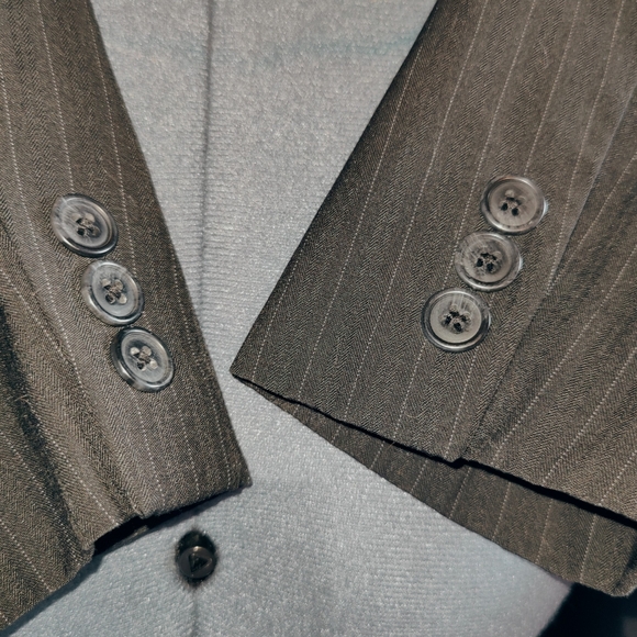 CALVIN KLEIN Black Pink Stripe Blazer - Picture 6 of 11